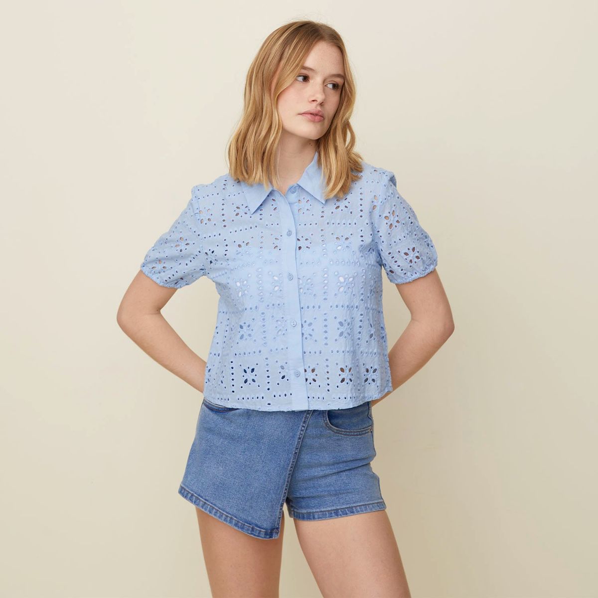 SYBILLA - Blusa Manga Corta Mujer Sybilla