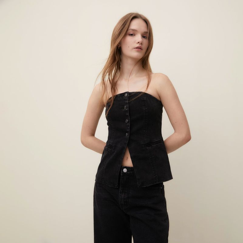 SYBILLA - Chaleco Denim Mujer Sybilla