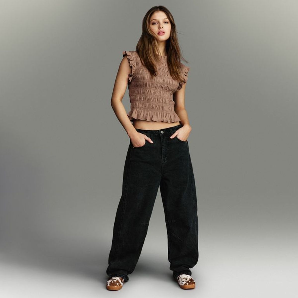 SYBILLA - Jean Baggy Tiro Medio Mujer Sybilla