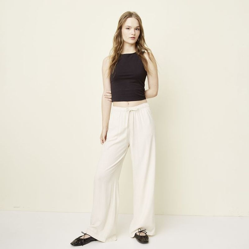 SYBILLA - Pantalón Straight Tiro Medio Mujer Sybilla