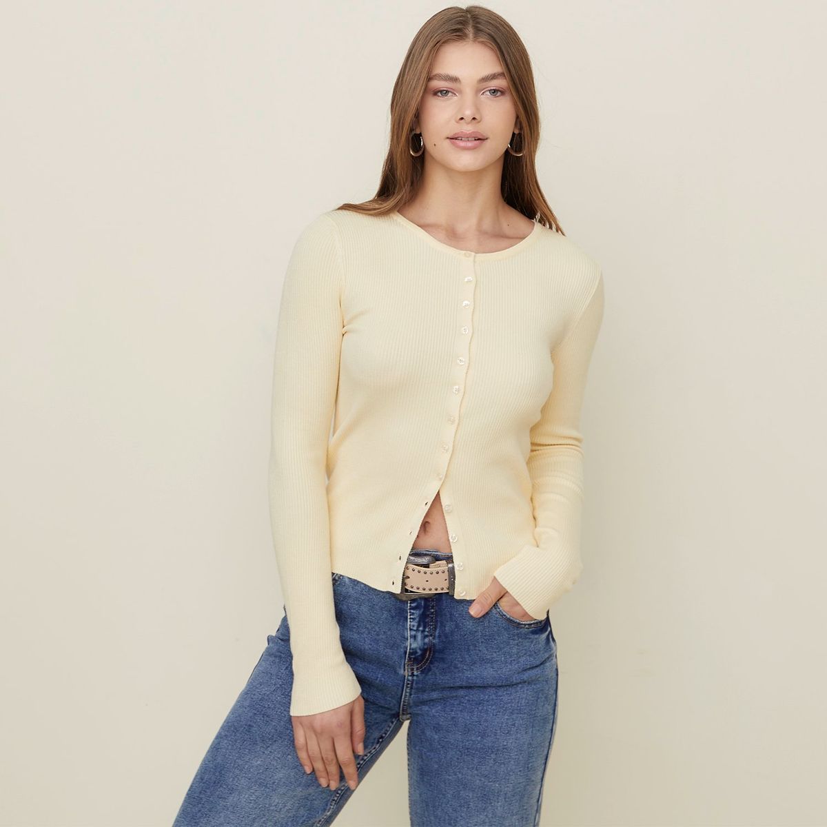 SYBILLA - Cardigan Casual Mujer Sybilla