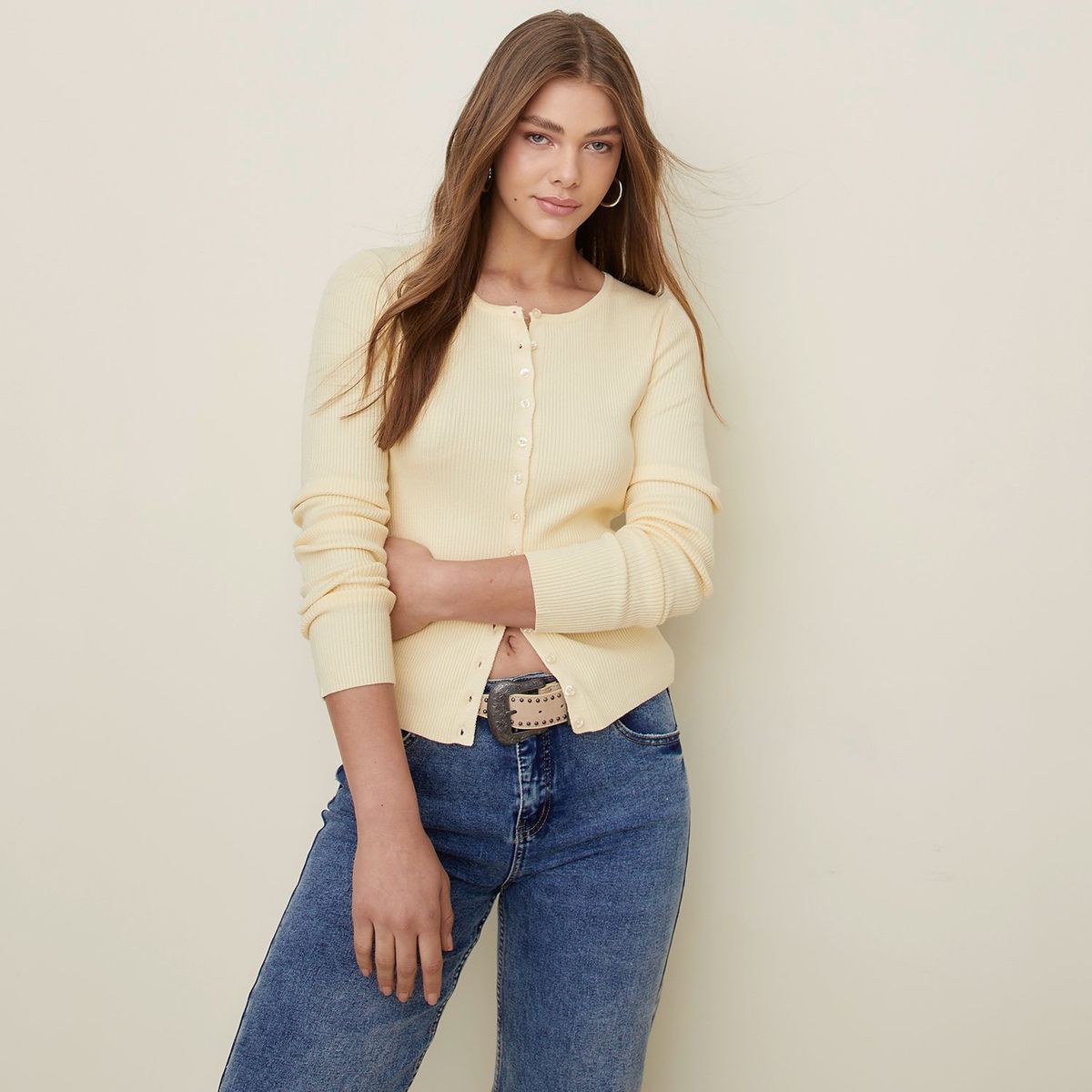 SYBILLA - Cardigan Casual Mujer Sybilla