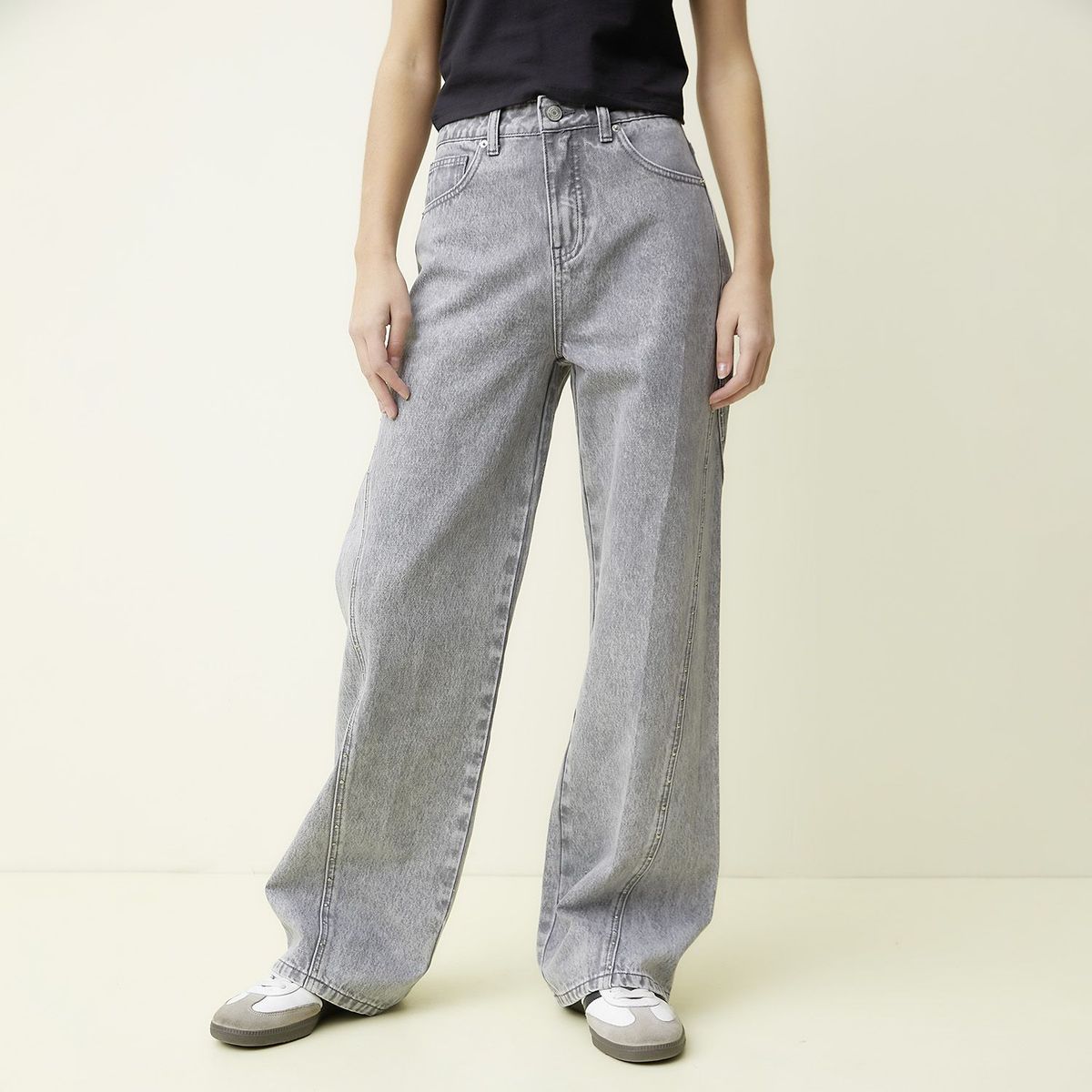 SYBILLA - Jean Wide Leg Tiro Alto Mujer Sybilla