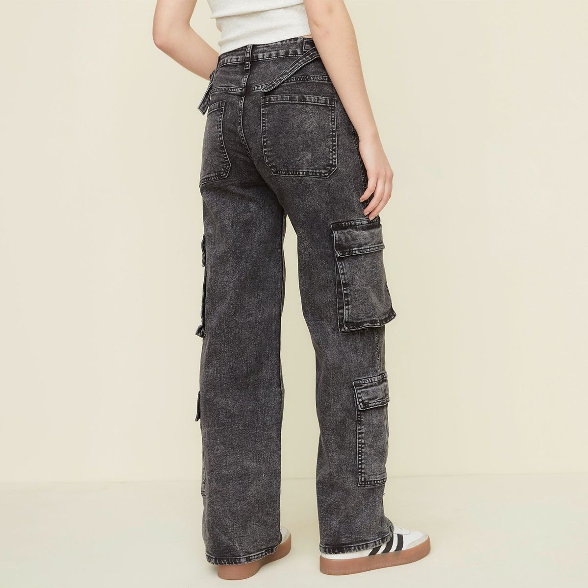 SYBILLA - Jean Cargo Tiro Medio Mujer Sybilla