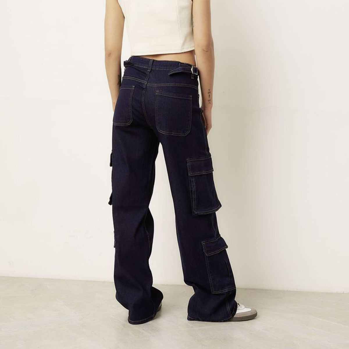 SYBILLA - Jean Cargo Tiro Medio Mujer Sybilla