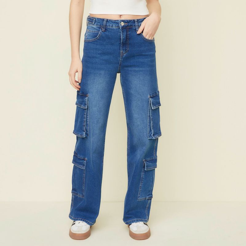 SYBILLA - Jean Cargo Tiro Medio Mujer Sybilla