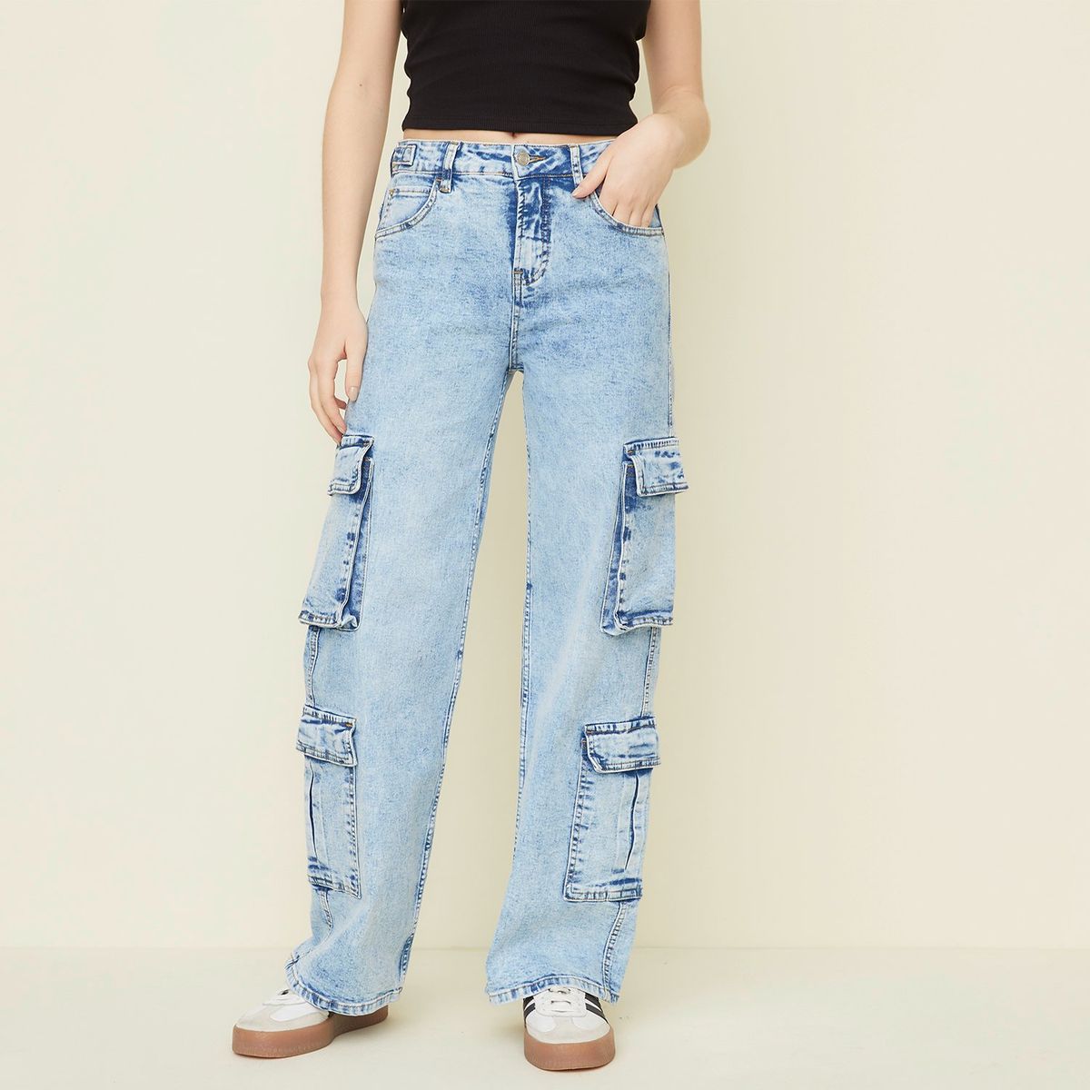 SYBILLA - Jean Cargo Tiro Medio Mujer Sybilla
