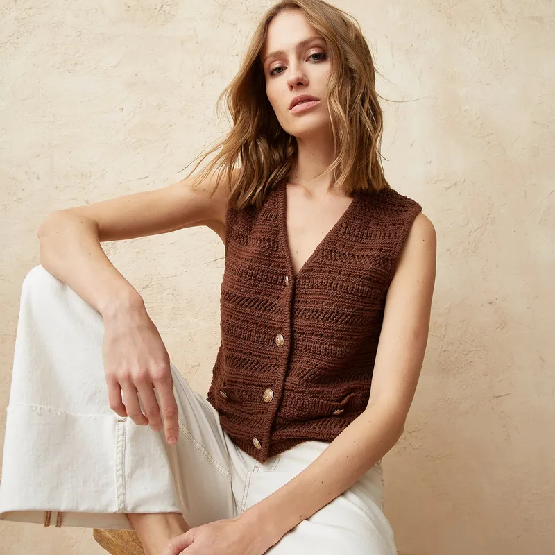 BASEMENT - Chaleco Casual Mujer Basement