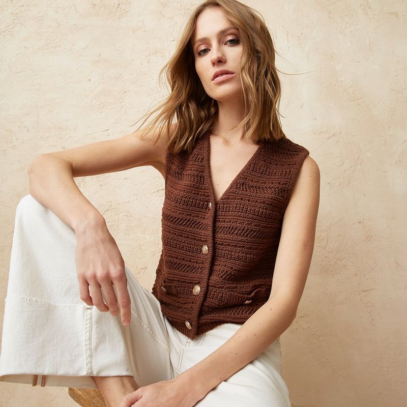 BASEMENT - Chaleco Casual Mujer Basement