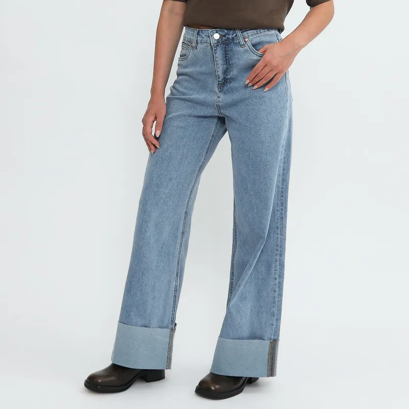 BASEMENT - Jean Wide Leg Tiro Alto Mujer Basement