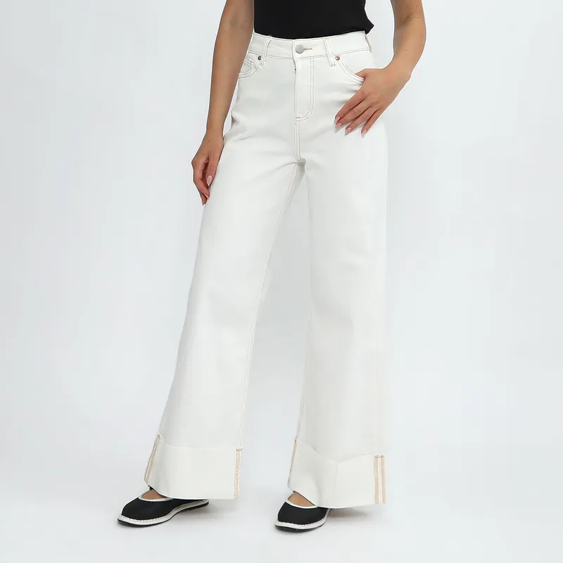 BASEMENT - Jean Wide Leg Tiro Alto Mujer Basement