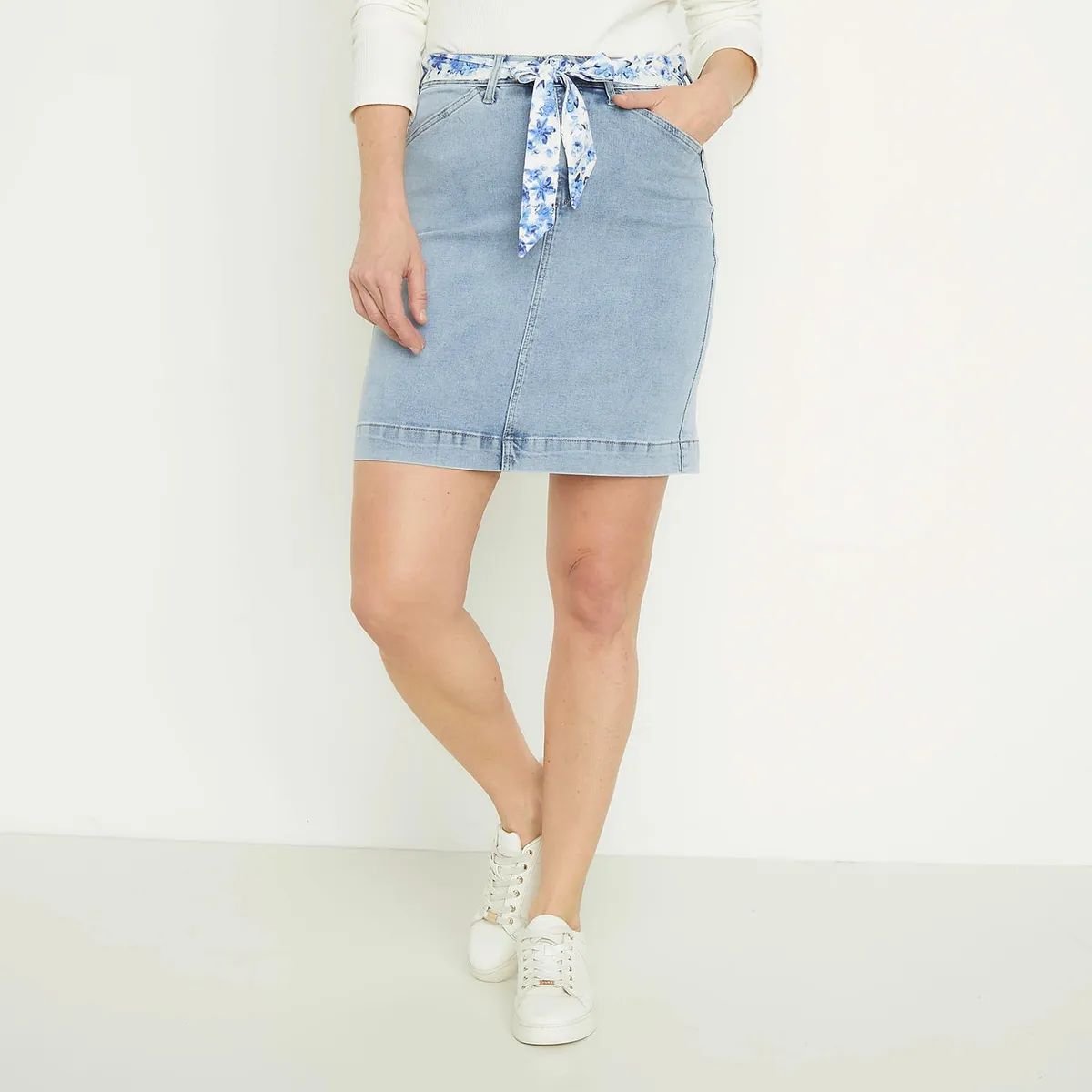 NEWPORT - Falda Corta Denim Mujer Newport