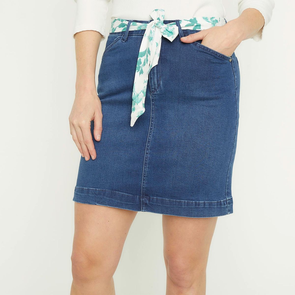 NEWPORT - Falda Corta Denim Mujer Newport