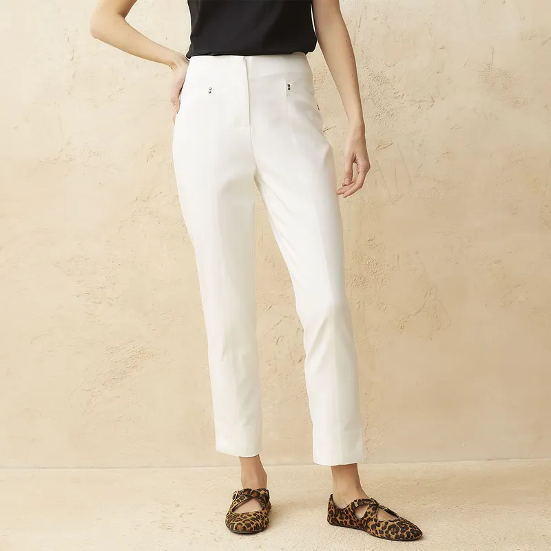 BASEMENT - Pantalon Straight Tiro Alto Mujer Basement