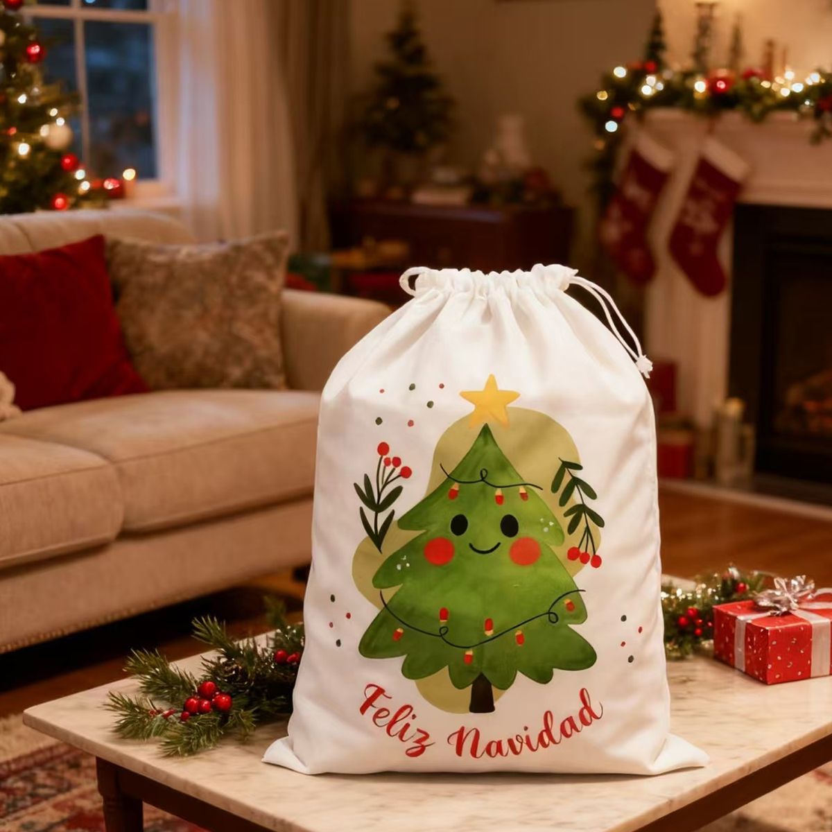 YAMP - Bolsa Navideña Gigante Diseño Arbolito 95 X 71 Cm