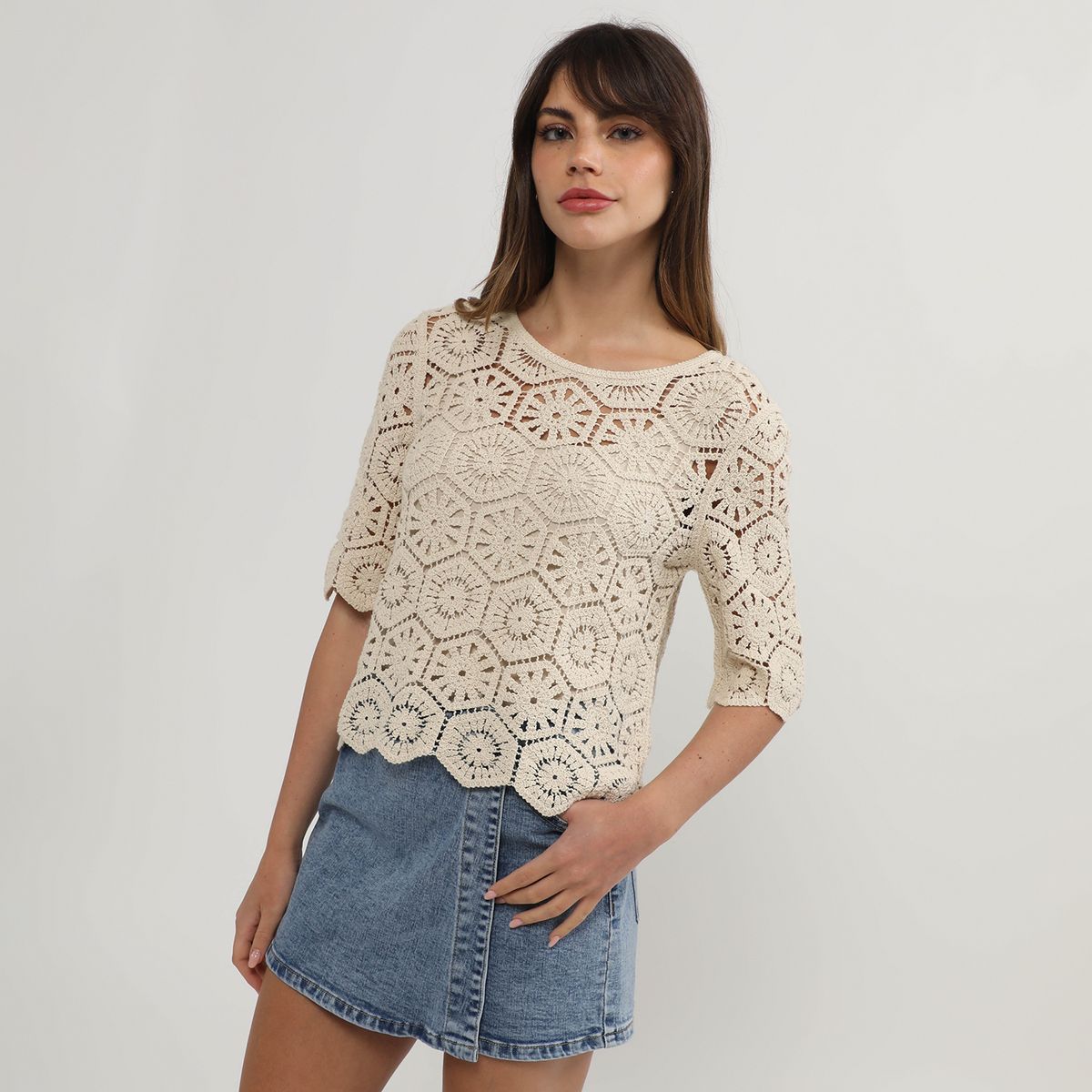 ELLE - Blusa Casual Mujer Elle