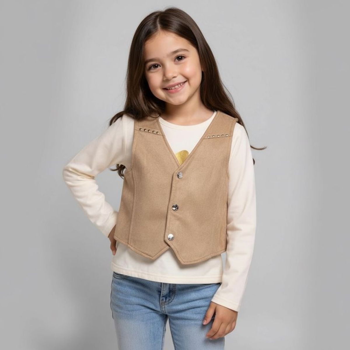 YAMP - Chaleco Suede Niña Yamp