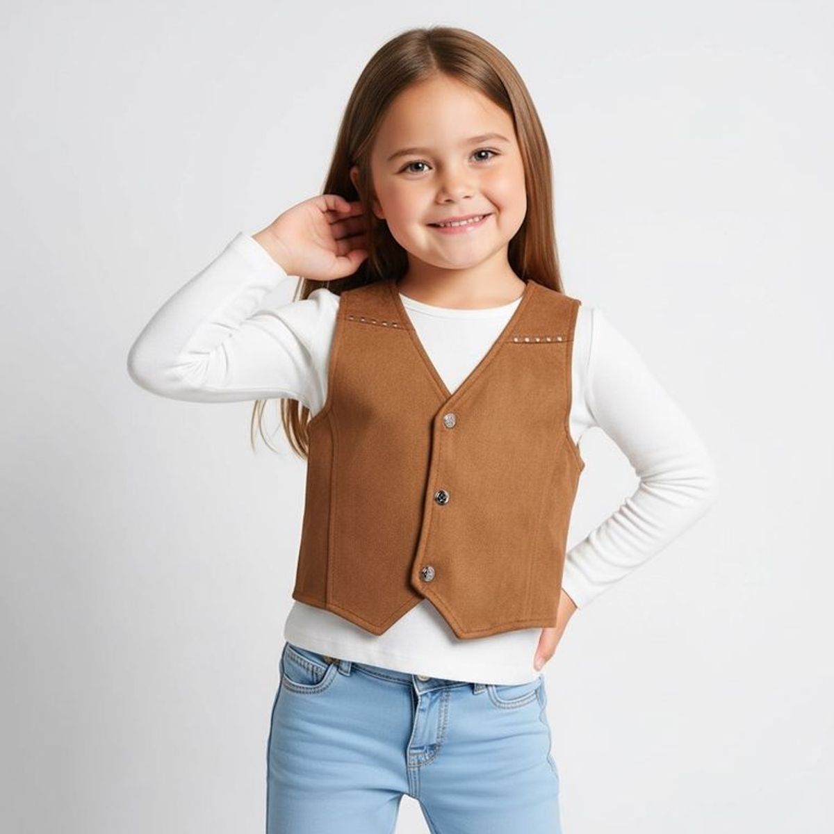 YAMP - Chaleco Suede Niña Yamp