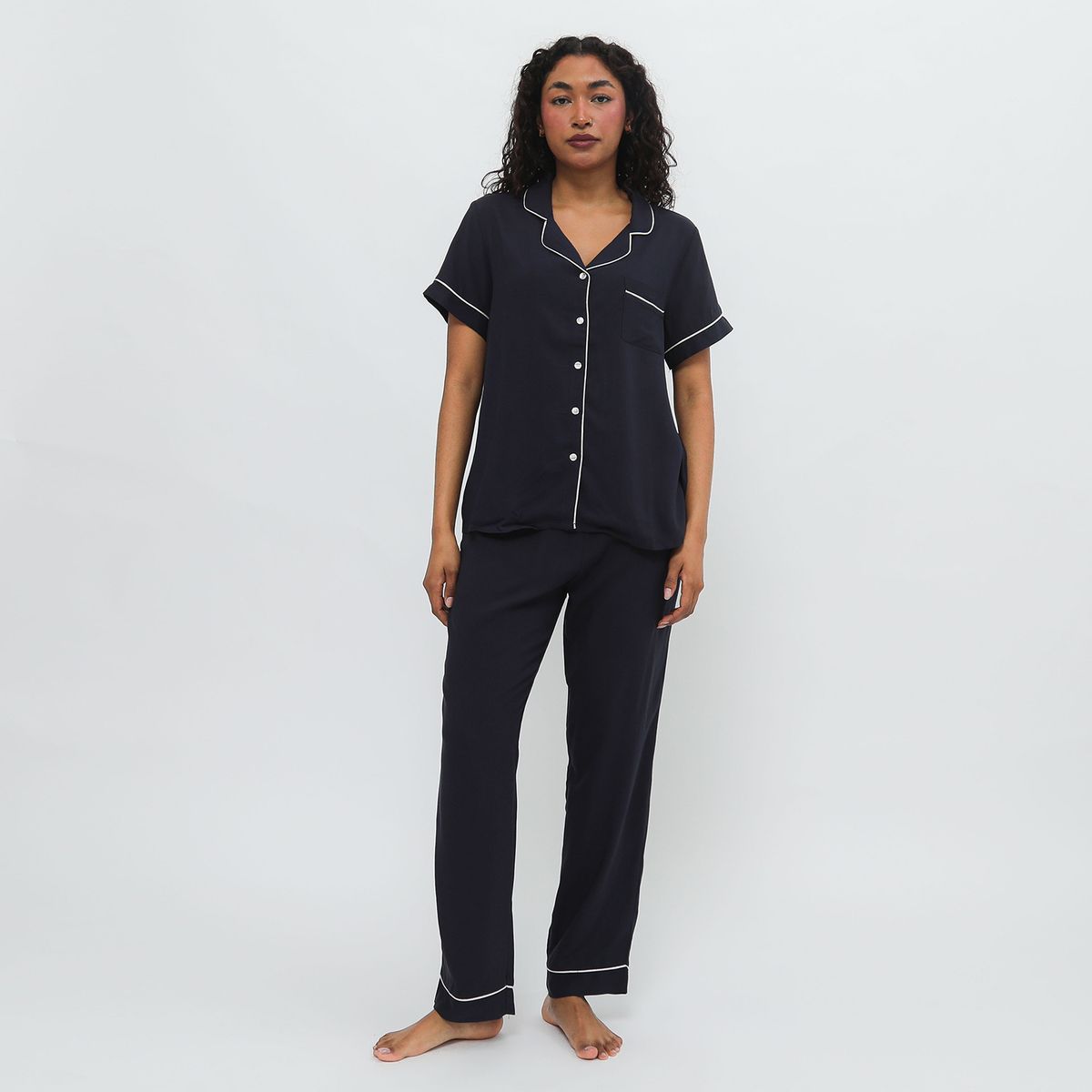 BLU - Pijama Algodón Mujer Blu