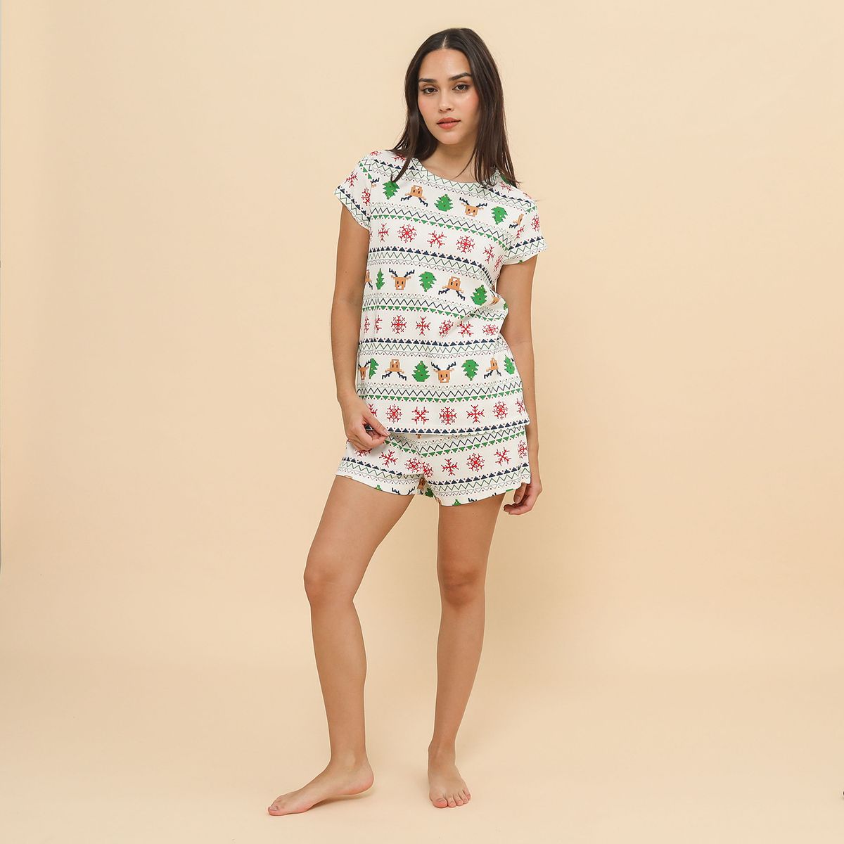 SYBILLA - Pijama Algodón Navidad Mujer