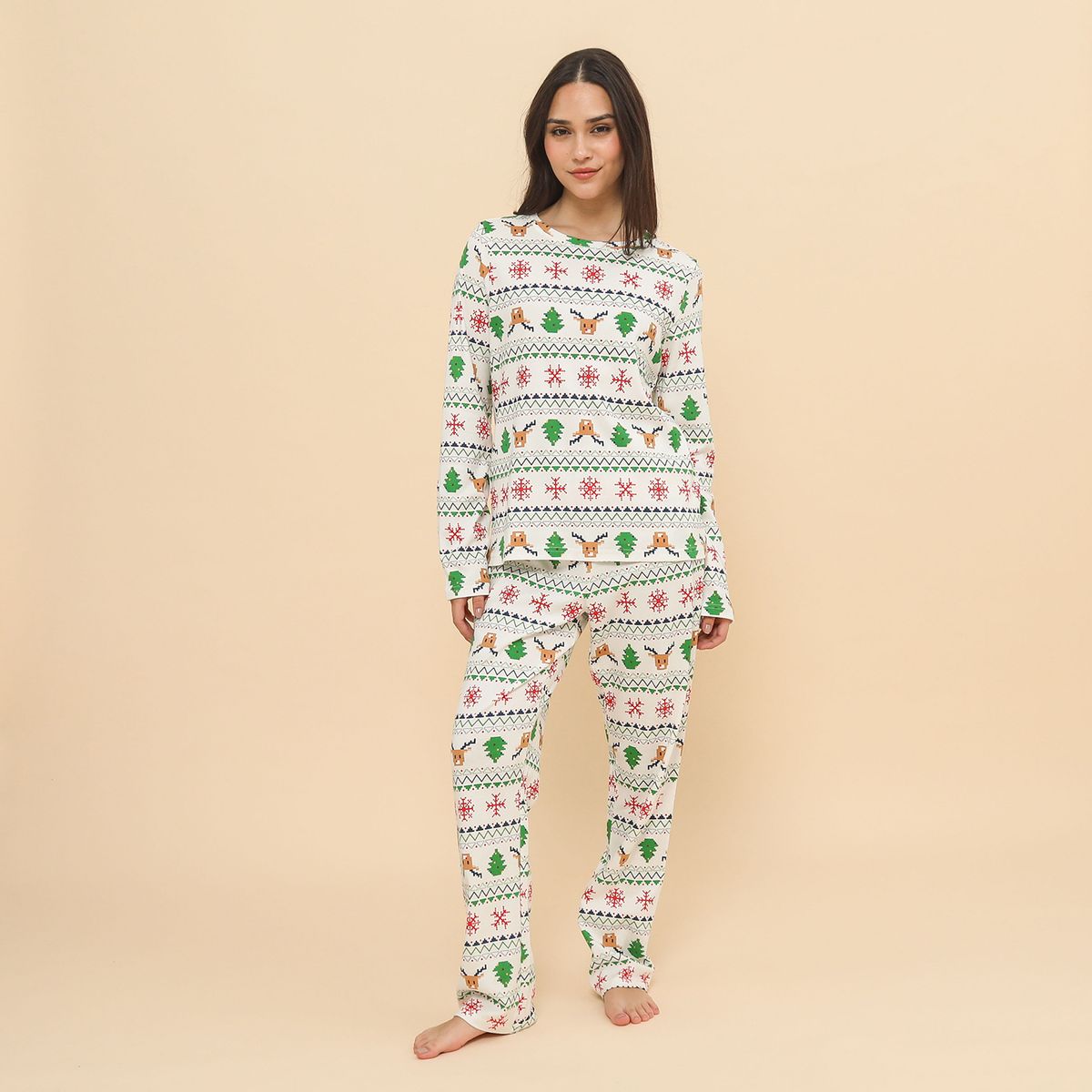 SYBILLA - Pijama Algodón Navidad Mujer