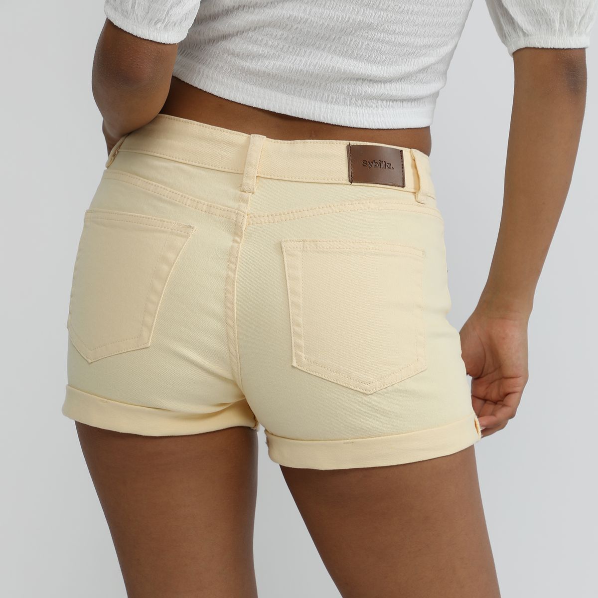 SYBILLA - Short Jean Tiro Medio Mujer Sybilla