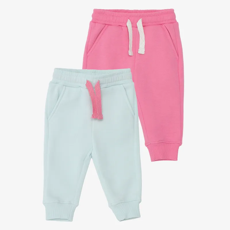 YAMP - Pantalón Buzo Bebé Niña Pack X2 Algodón Yamp