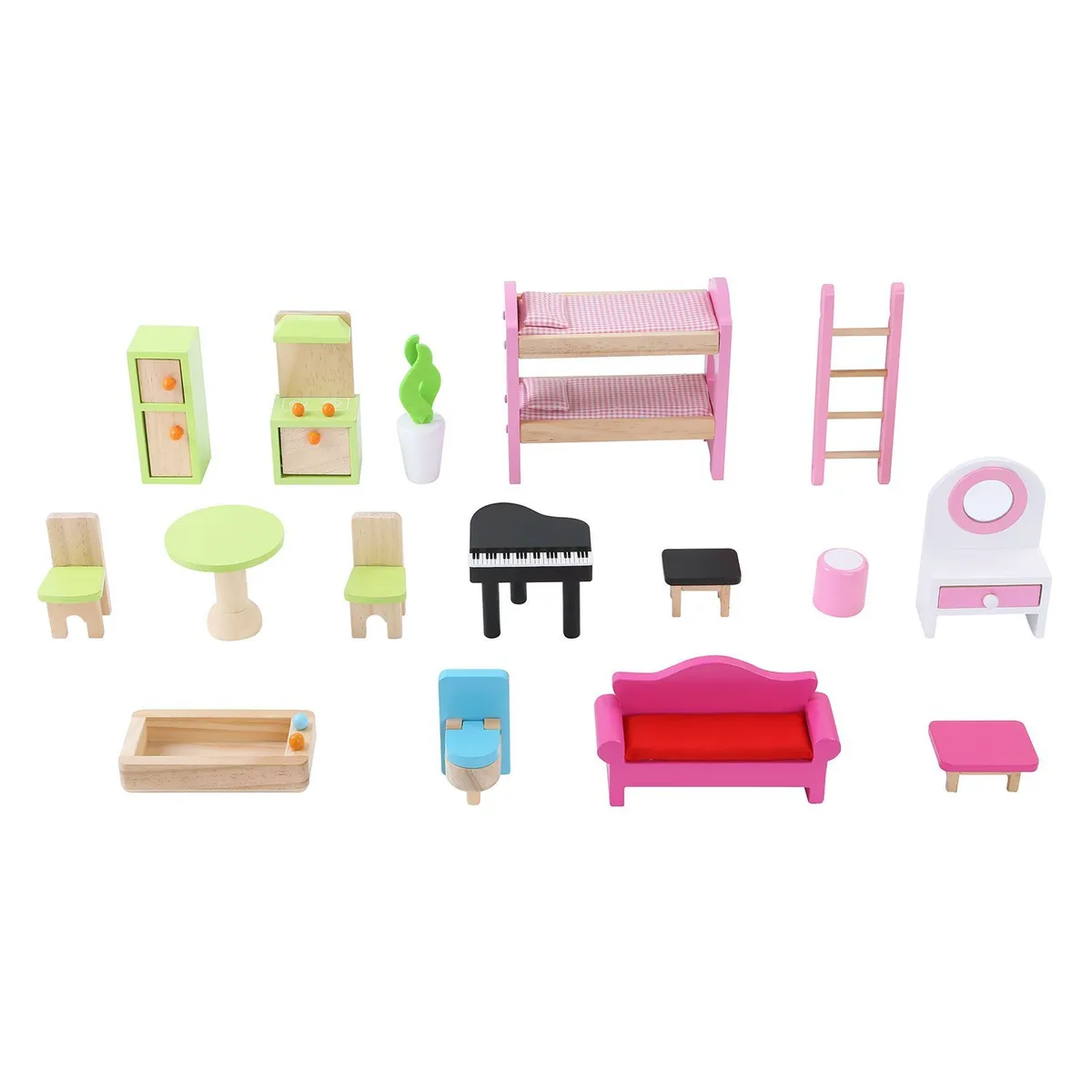 SCOOP - Juguete Casa Muñecas Madera Mila + Accesorios Scoop