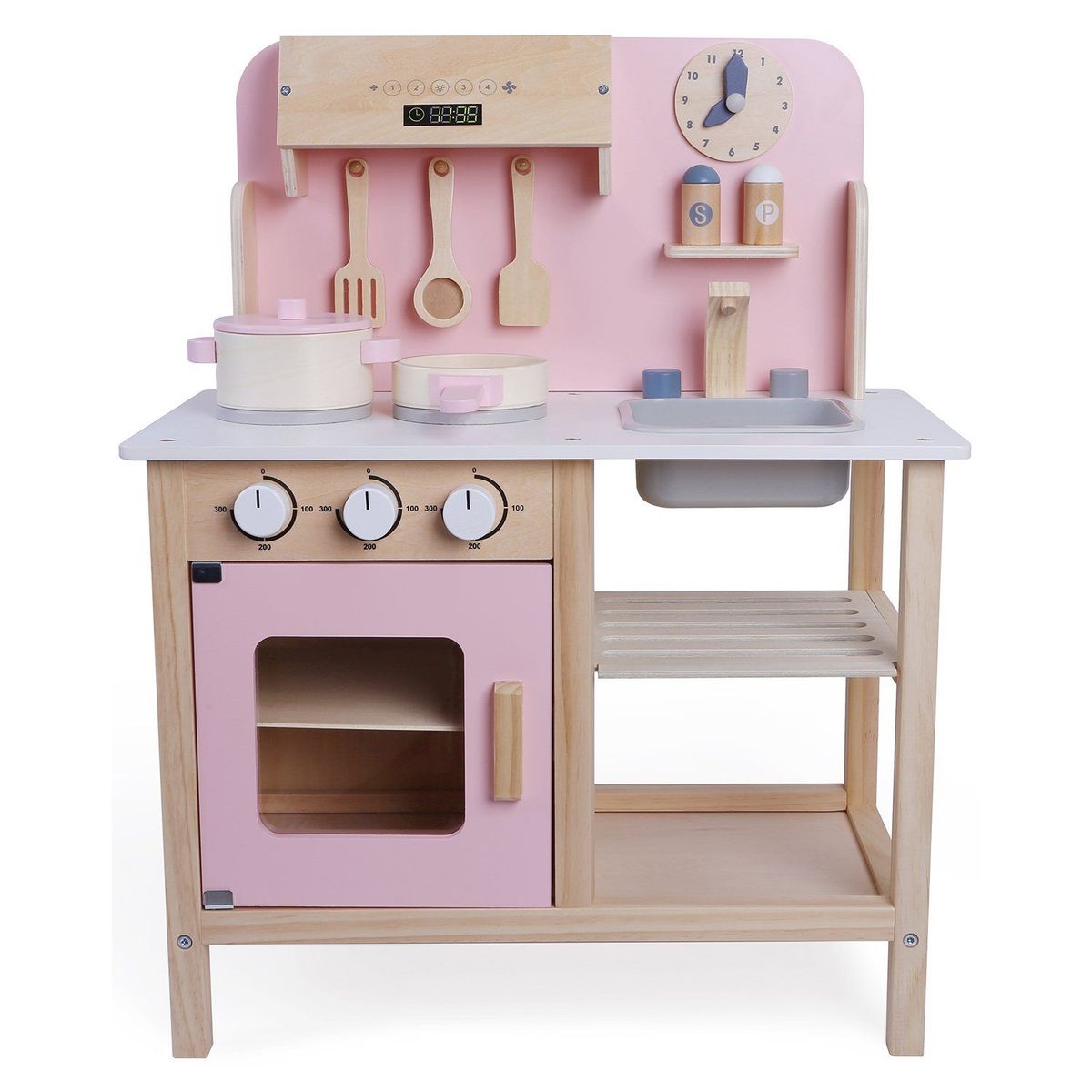 SCOOP - Juguete Cocina Niños De Madera Rosada Scoop