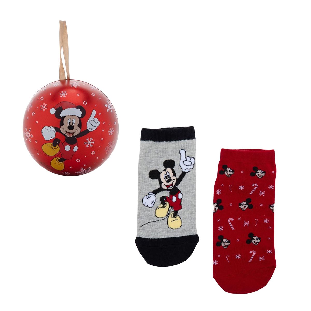 DISNEY - Pack X2 Medias Cortas Esfera Navidad Disney