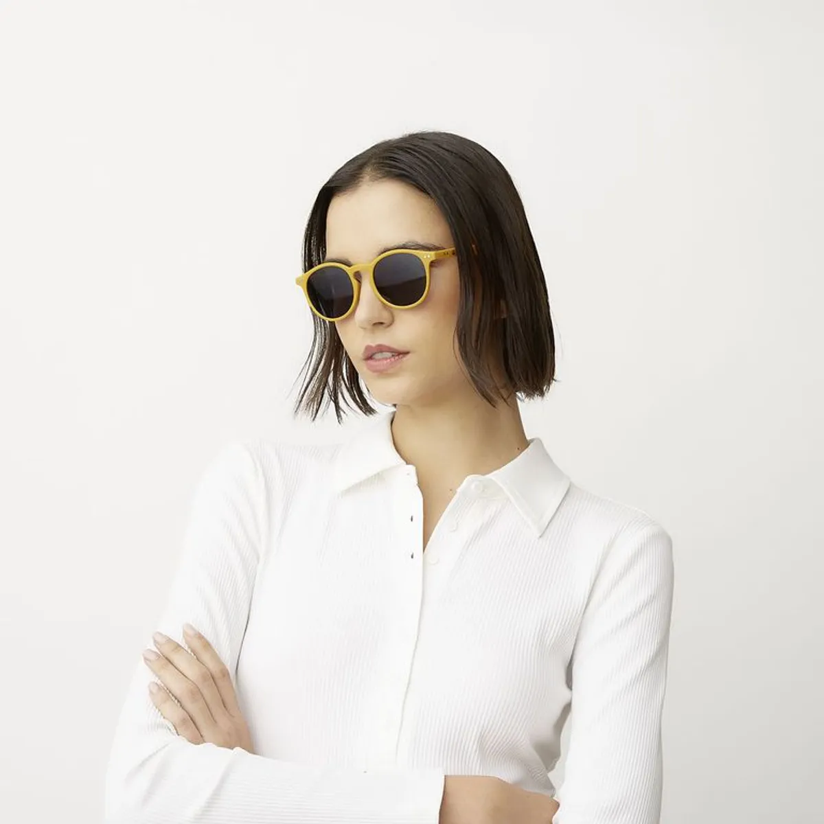 BENETTON - Lentes De Sol Mujer Amarillo Con Proteccion UV + Estuche