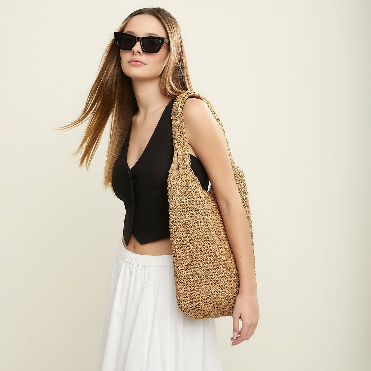 SYBILLA - Bolso Paja Mujer Sybilla