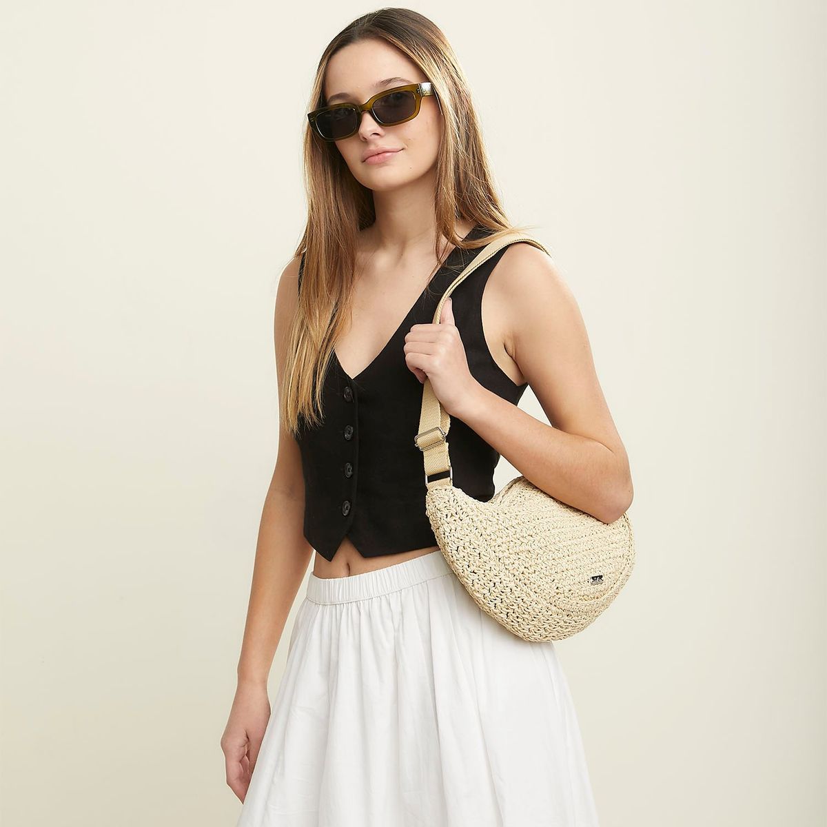 SYBILLA - Bolso Paja Mujer Sybilla