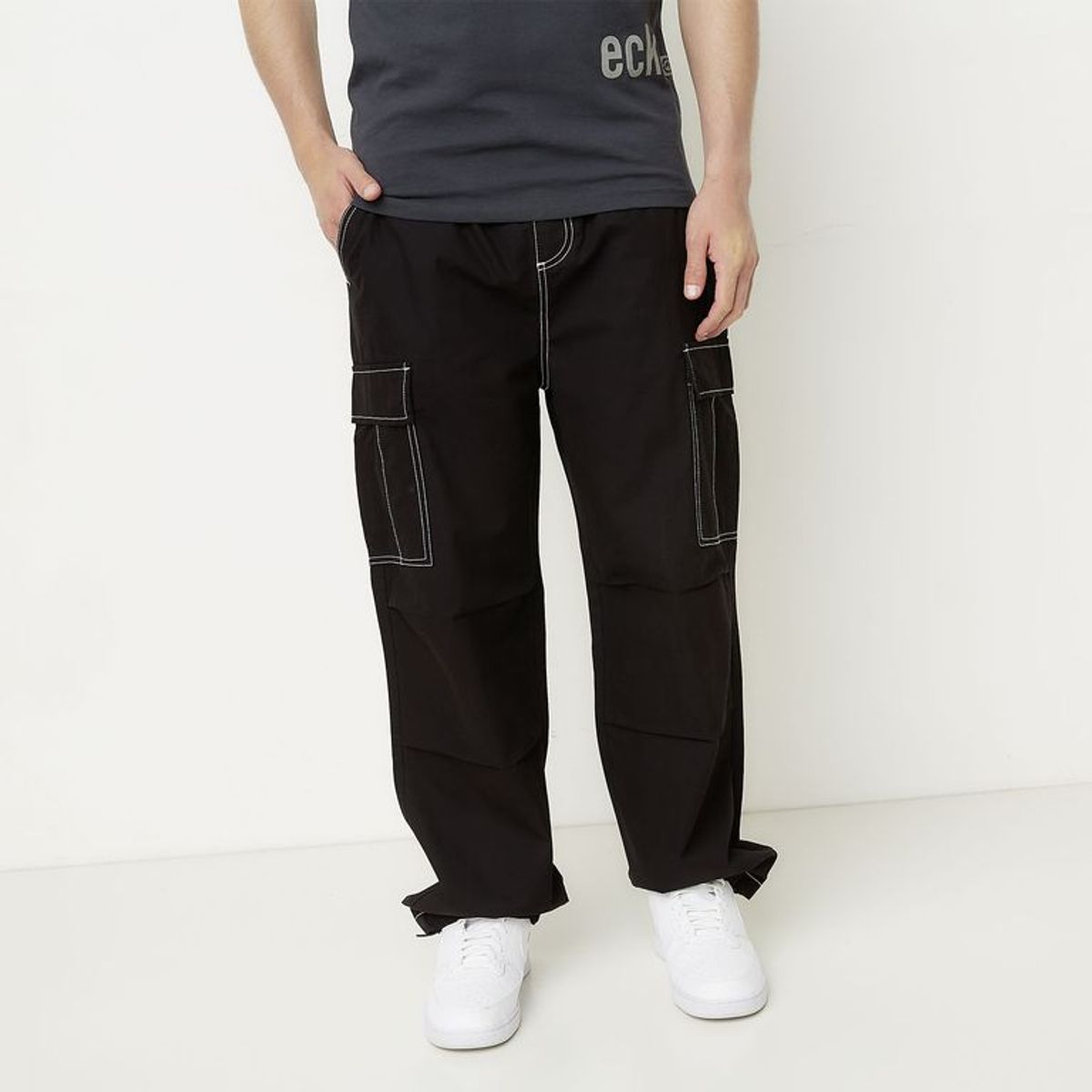 ECKO - Pantalón 100% Algodón Cargo Fit Casual Hombre Ecko