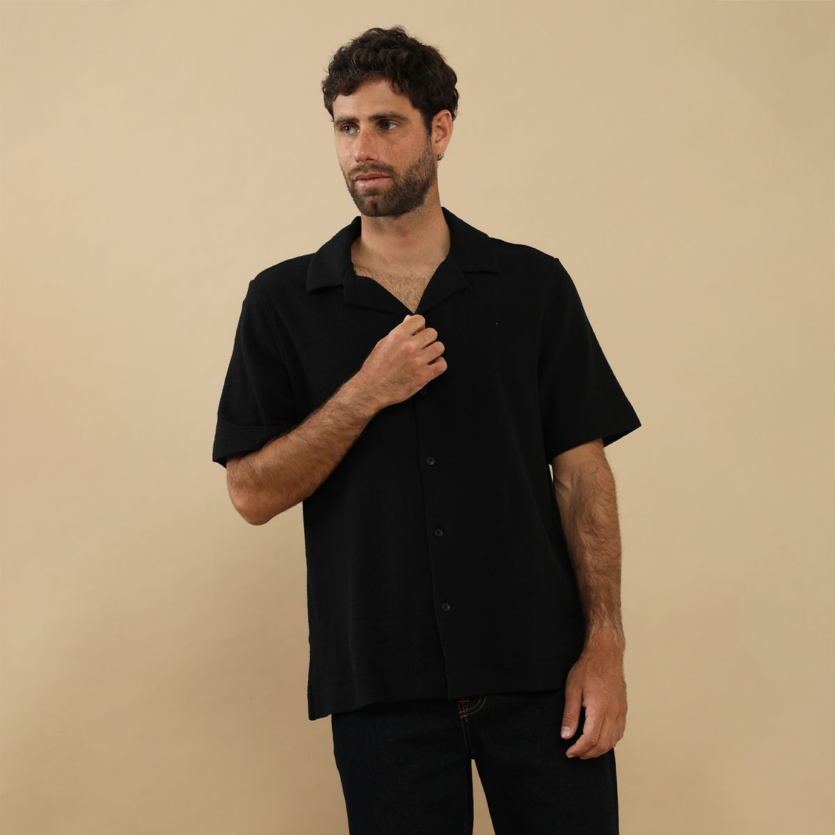 BASEMENT - Camisa Algodón Casual Hombre Basement