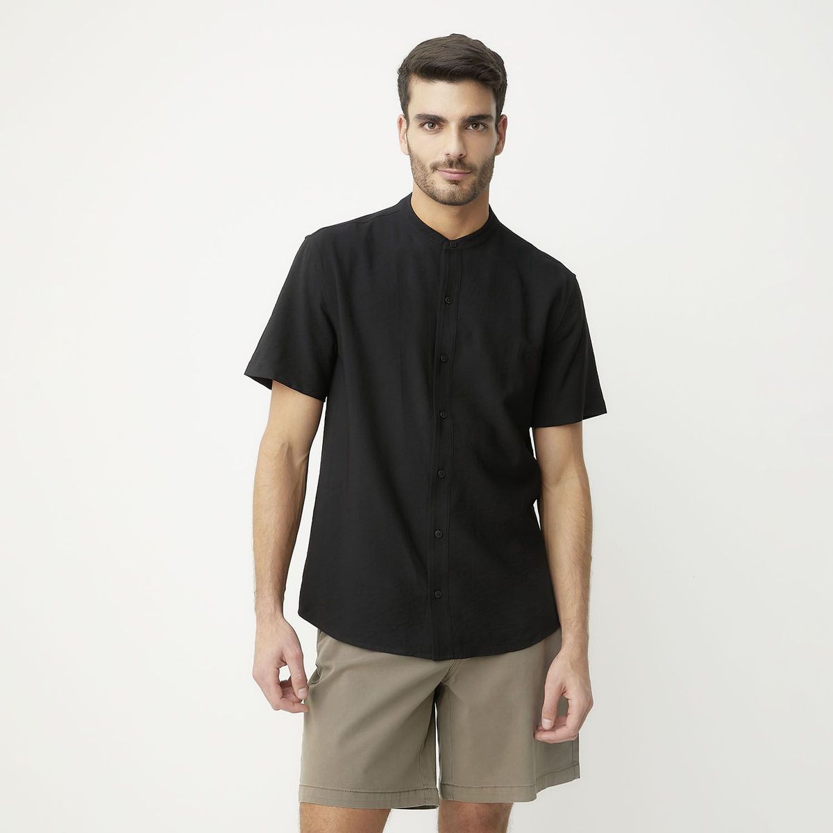 BASEMENT - Camisa Casual Regular Fit Hombre Basement