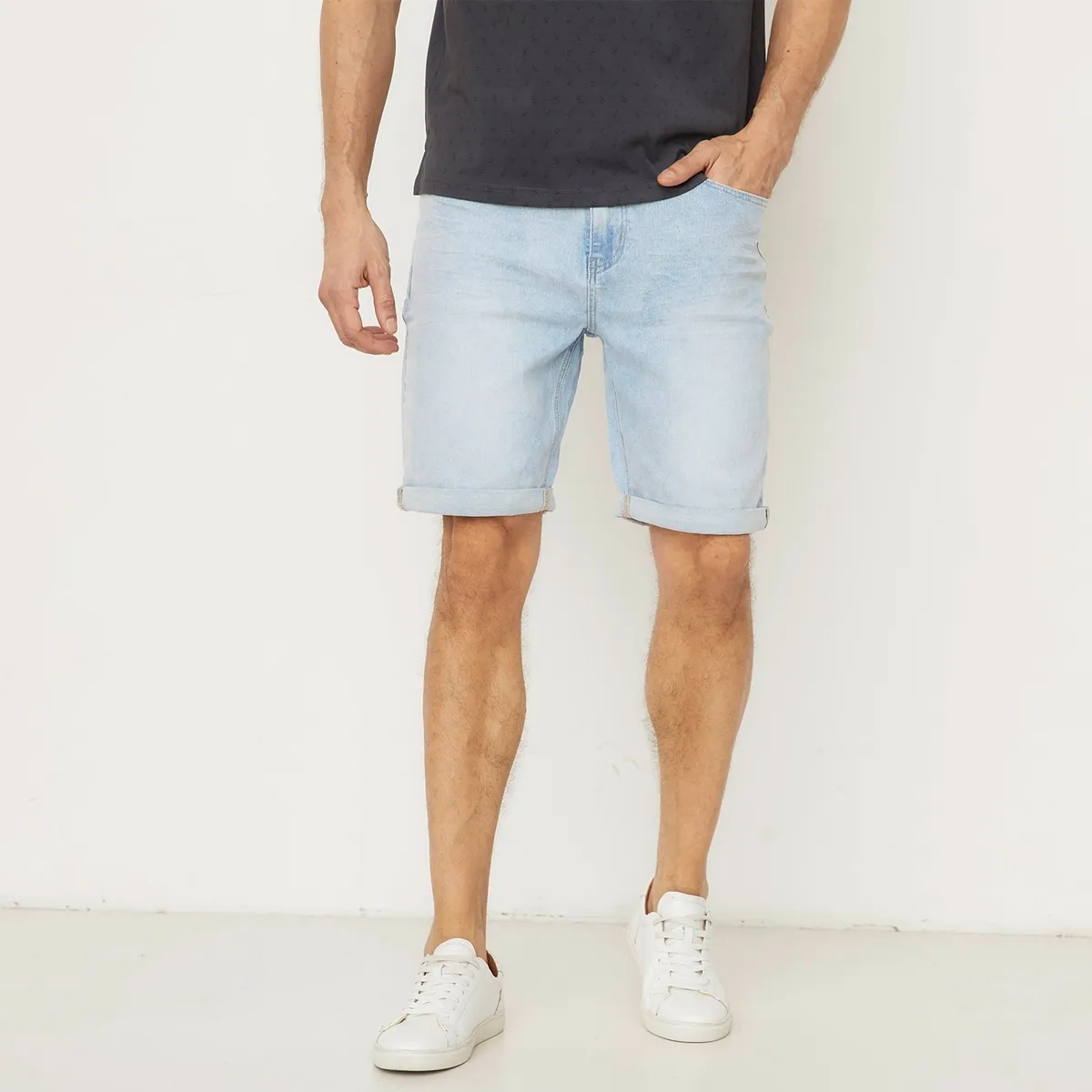 NEWPORT - Short Jean Algodón Casual Hombre Newport.