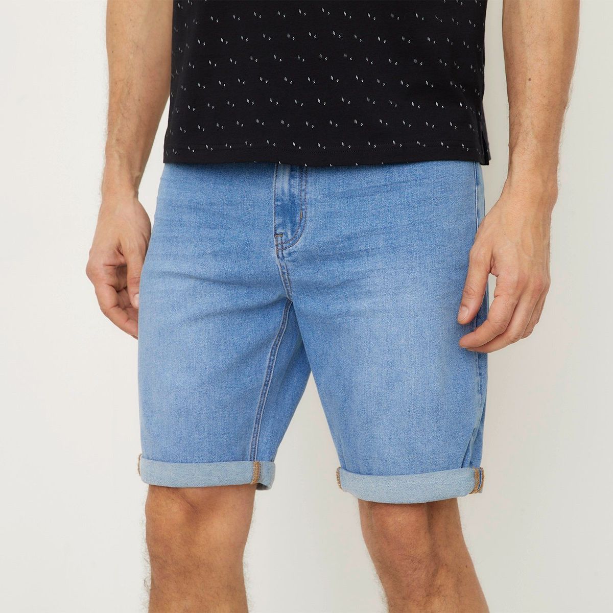 NEWPORT - Short Jean Algodón Casual Hombre Newport
