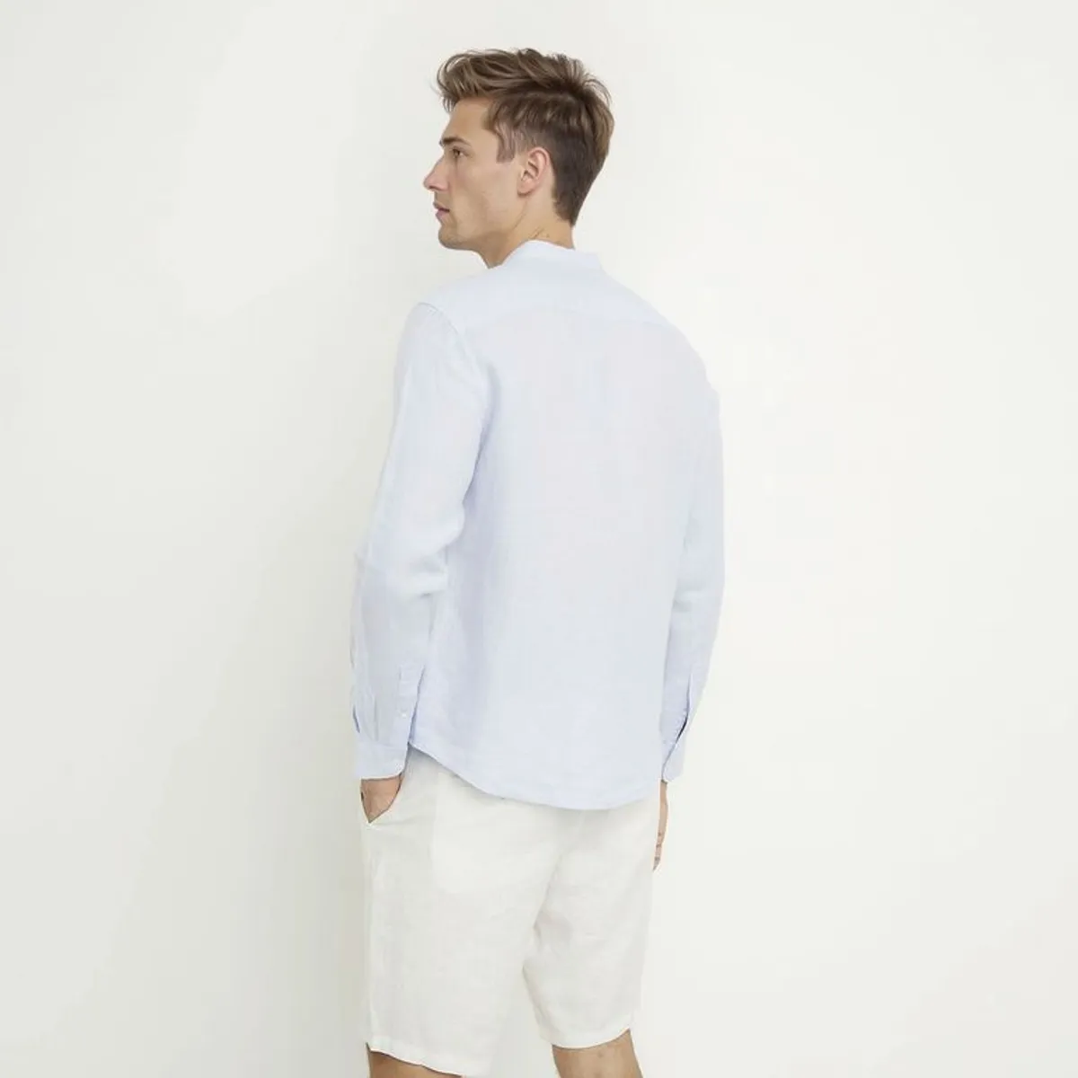 WOLF&HANK - Camisa 100% Lino Casual Regular Fit Hombre Wolf&hank