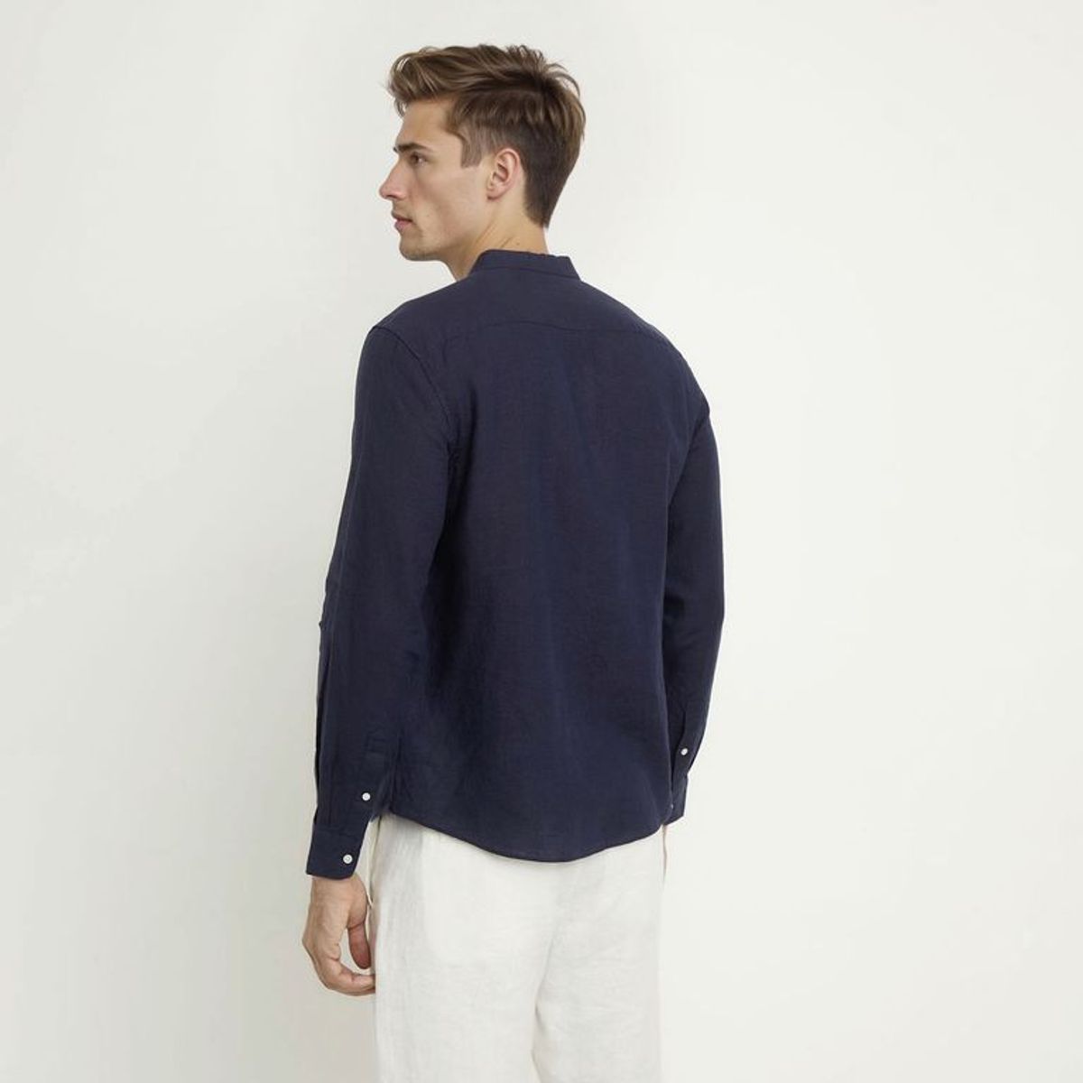 WOLF&HANK - Camisa 100% Lino Casual Regular Fit Hombre Wolf&hank