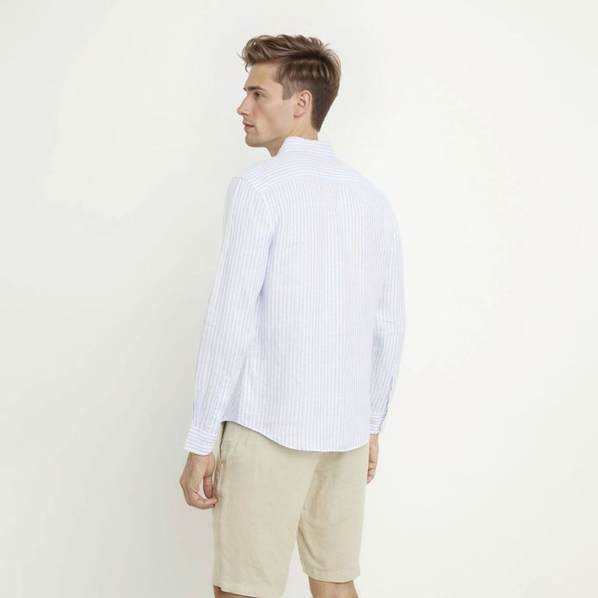 WOLF&HANK - Camisa 100% Lino Casual Regular Fit Hombre Wolf&hank