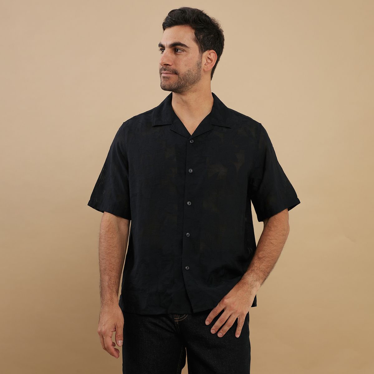 BASEMENT - Camisa Casual Regular Fit Hombre Basement
