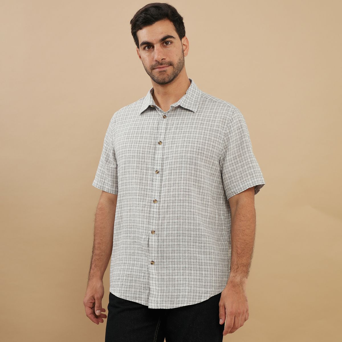 BASEMENT - Camisa Algodón Casual Hombre Basement