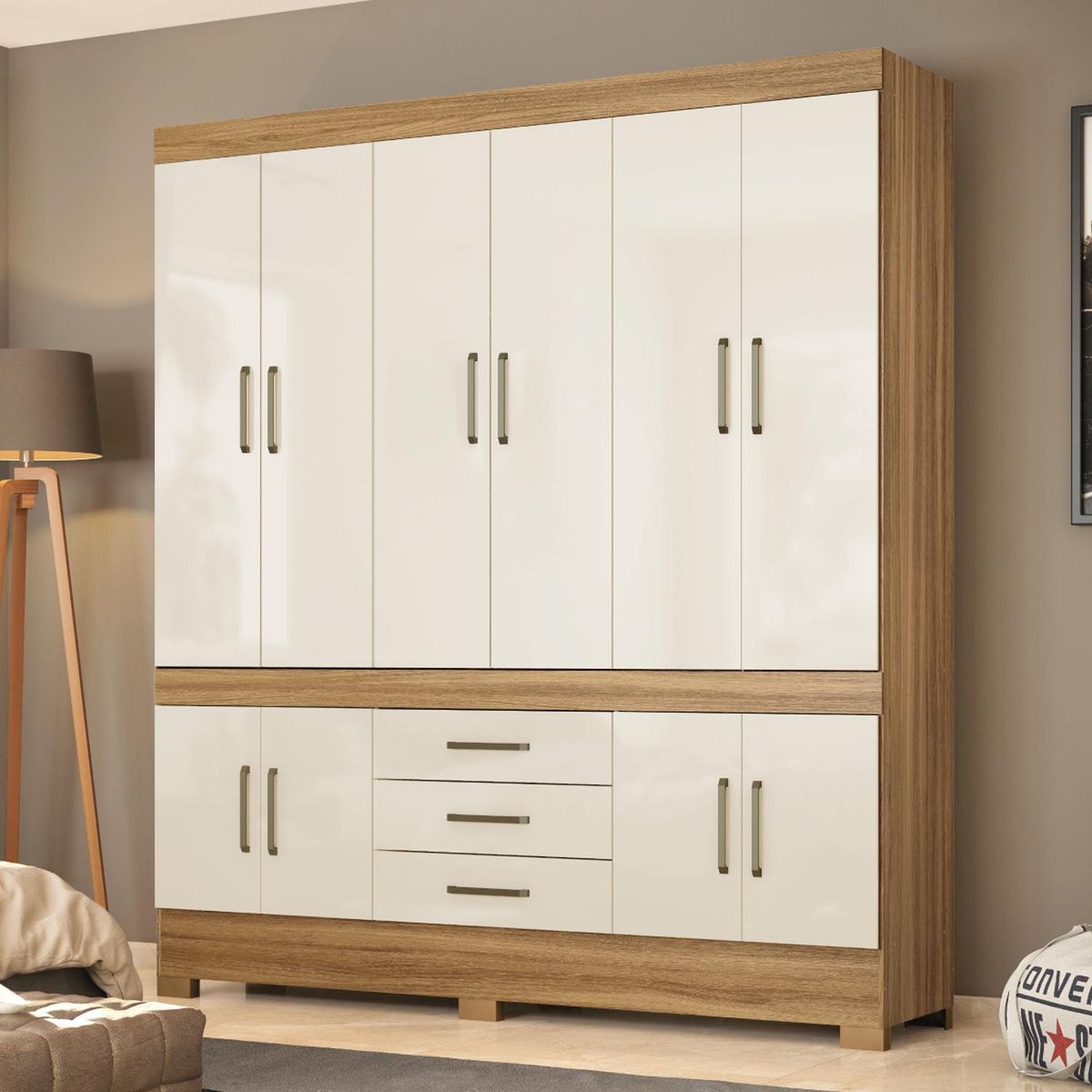 MICA - Ropero New Murano 10 Puertas 3 Cajones