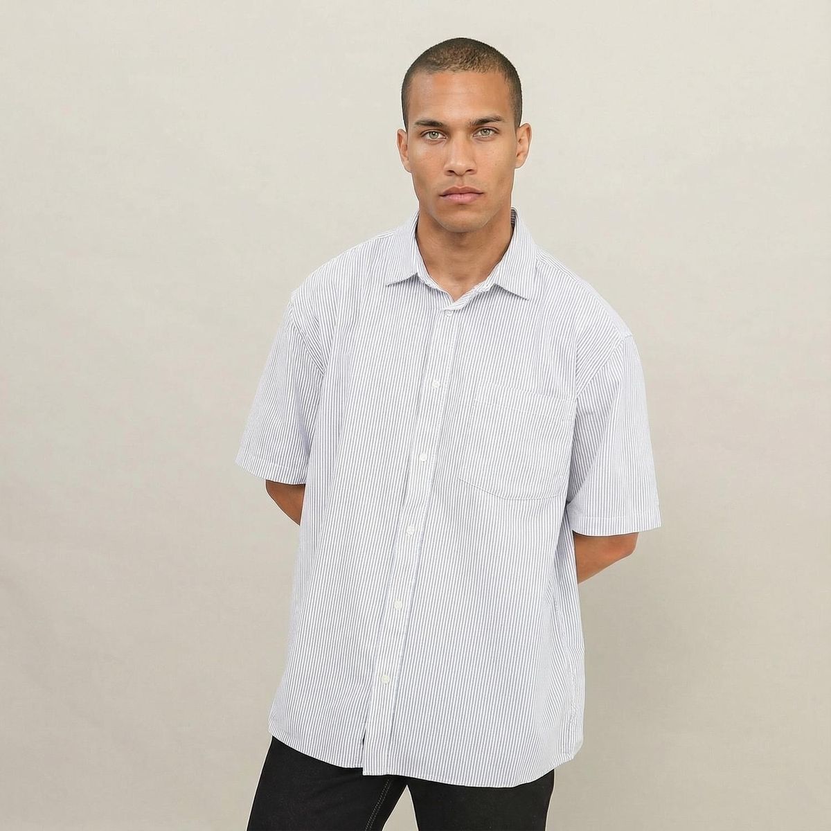 DENIMLAB - Camisa 100% Algodón Boxy Fit Hombre Denimlab