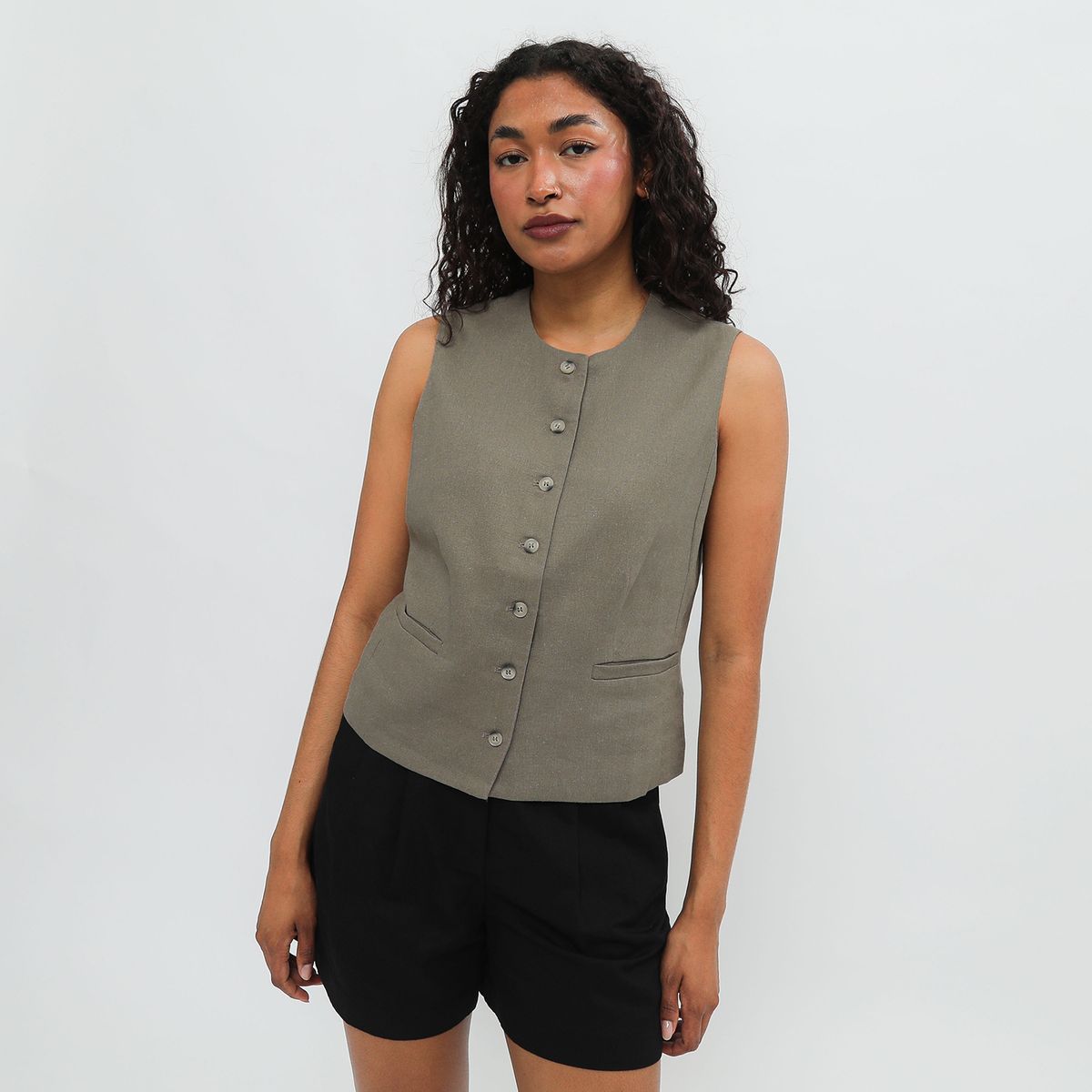 UNIVERSITY CLUB - Chaleco Lino Mujer University Club