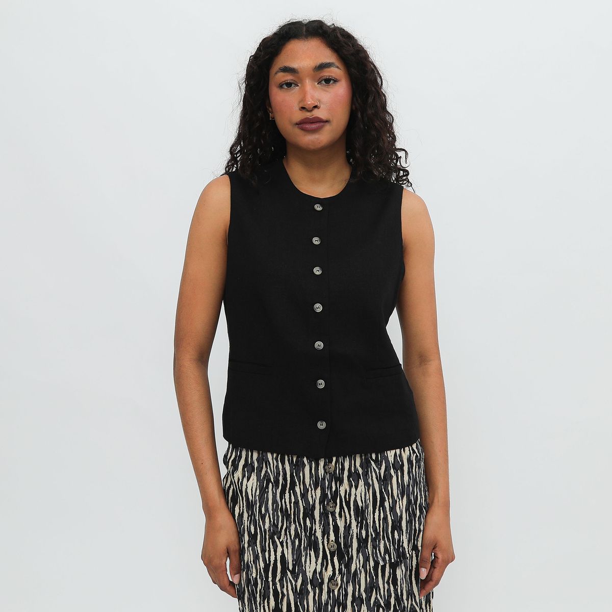 UNIVERSITY CLUB - Chaleco Lino Mujer University Club