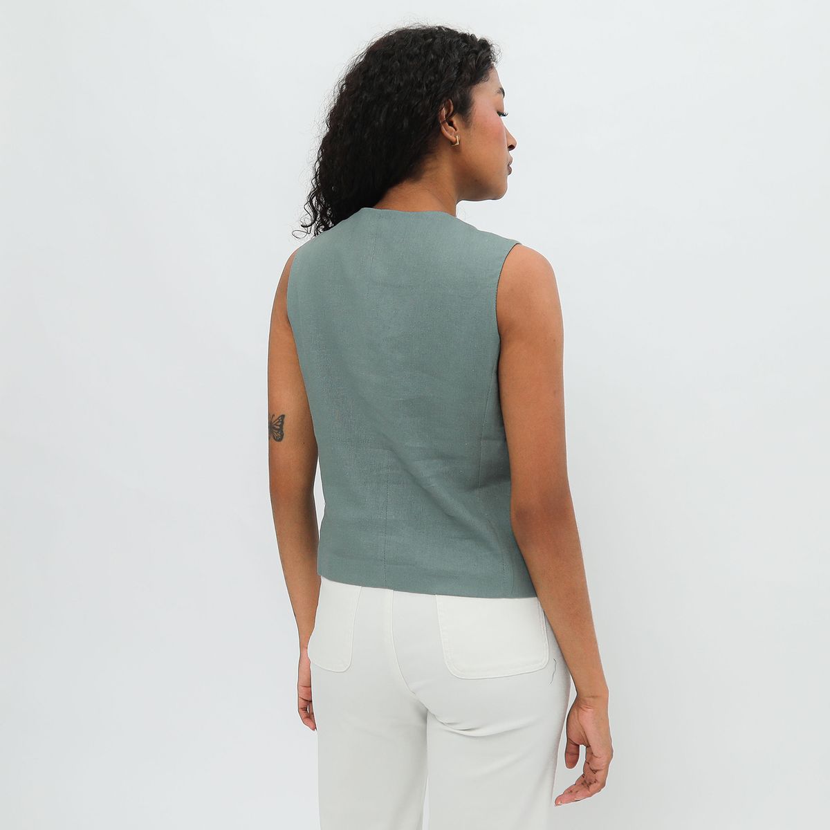 UNIVERSITY CLUB - Chaleco Lino Mujer University Club