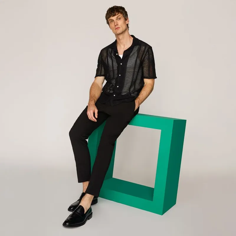 BASEMENT - Camisa Algodón Casual Hombre Basement