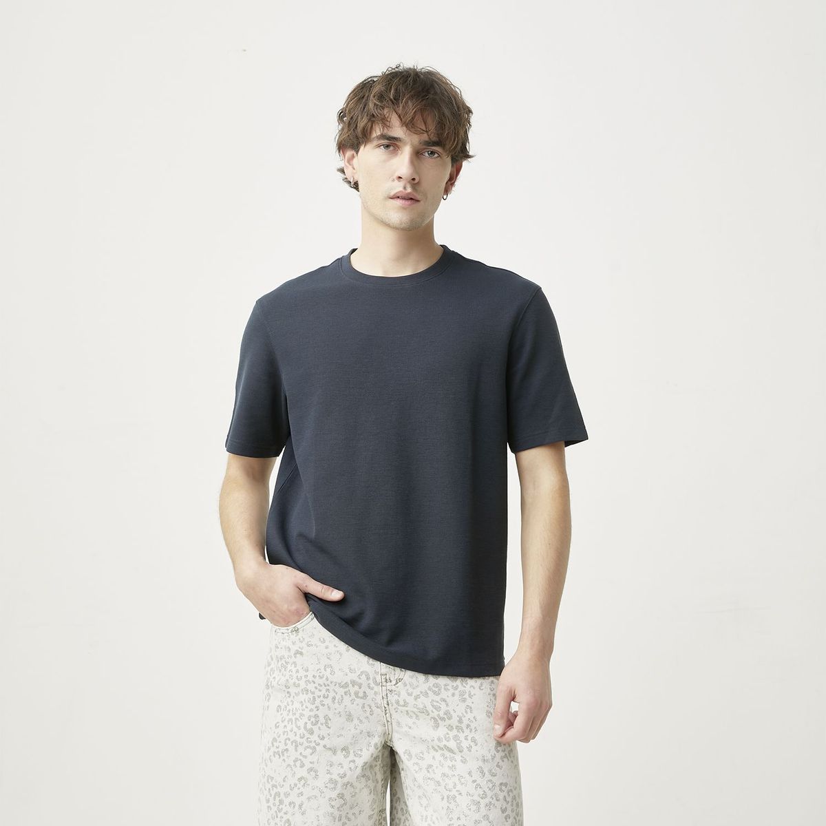 BASEMENT - Polo texturas Hombre Basement